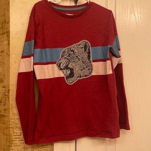 Mini Boden red shirt size 7-8 GUC